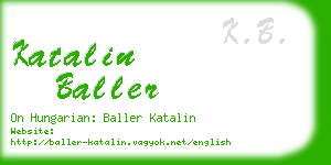 katalin baller business card